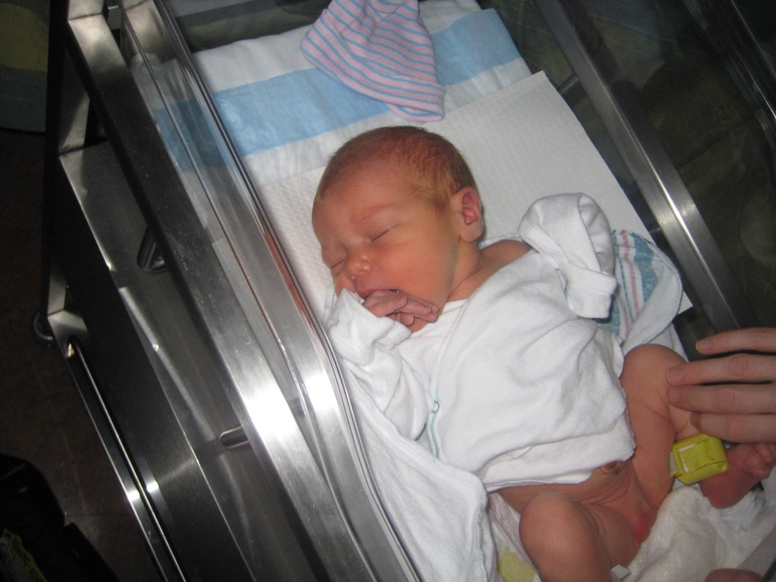 Aliza as a newborn, two days old